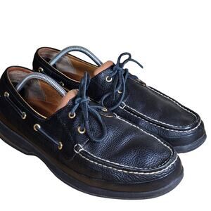 Sperry Top-Sider Men's Gold Cup ASV Two-Eye Black Leather Boat Shoe Size Size 12